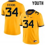 Youth West Virginia Mountaineers NCAA #34 Deshawn Stevens Gold Authentic Nike Stitched College Football Jersey DA15E86FV